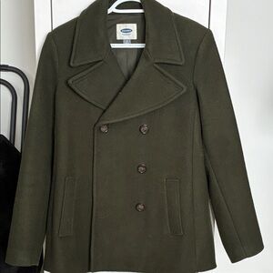 Olive Green Double-Breasted Women’s Coat